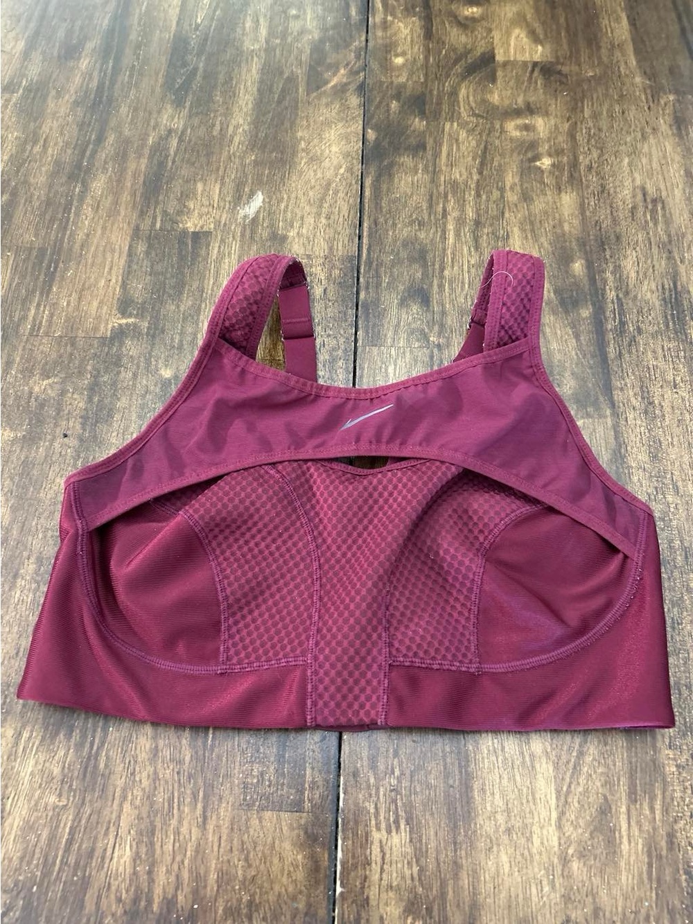 Nike Maroon Medium-Impact Support Sports Bra